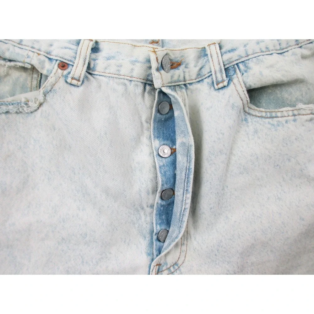 VINTAGE Levi's 501 Pants Mens 38 Blue Denim Jeans Straight Buttonfly‎ Stonewash*